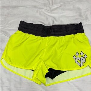 Girls  Yellow practice shorts cheer athletics
